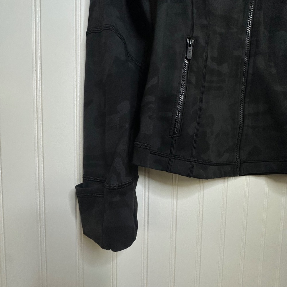 Lululemon Define Jacket Heritage 365 Camo Deep Coal Multi Gray Black Size 10 - Picture 5 of 9